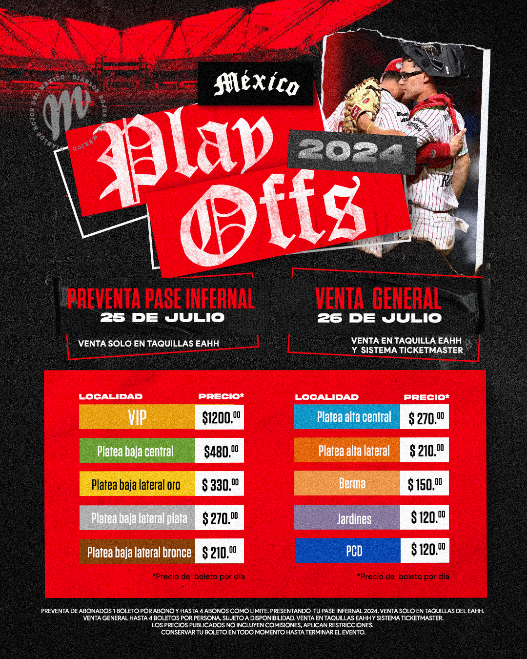 INICIA VENTA DE BOLETOS PARA LOS PLAYOFFS