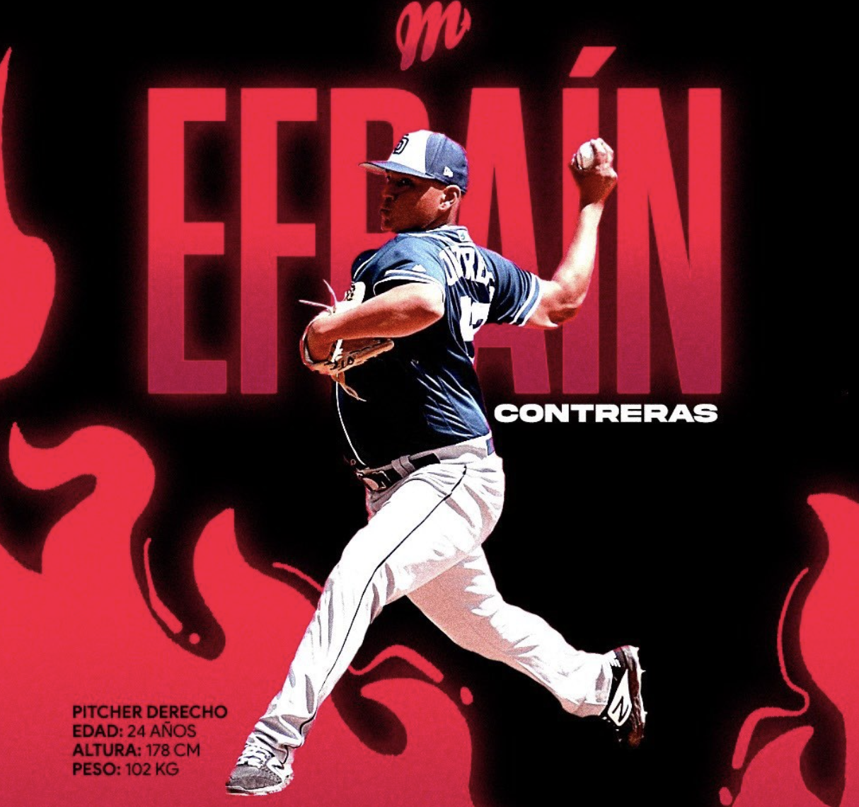 PITCHER EFRAÍN CONTRERAS LLEGA A DIABLOS ROJOS