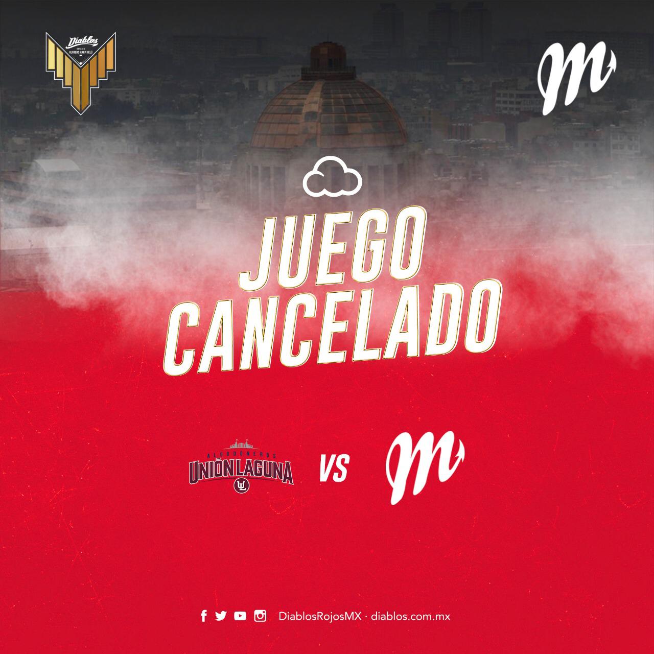 LAMENTABLEMENTE SE CANCELA EL JUEGO ALGODONEROS VS DIABLOS