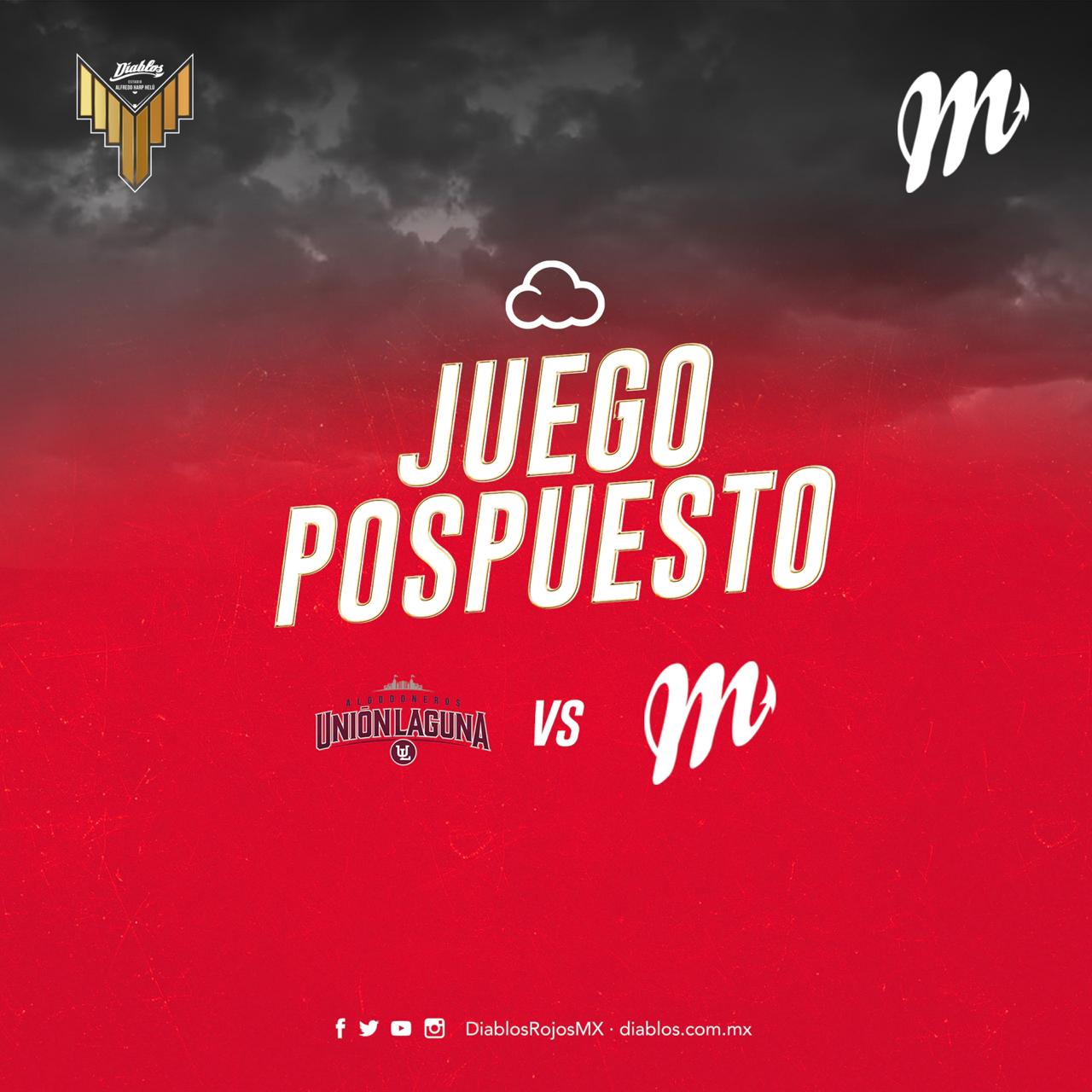 SE REPROGRAMA EL 1RO DE LA SERIEUNIÓN LAGUNA VS MÉXICO