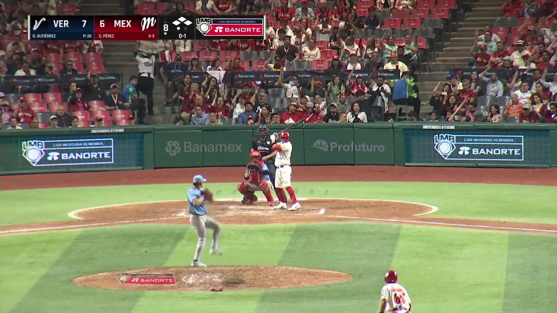 Carlos Pérez lo empata en la octava.